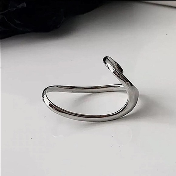 NEW STERLING SILVER IRREGULAR ADJUSTABLE RESIZABLE RING - Picture 5 of 11